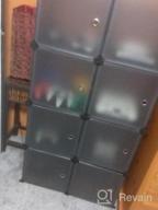 картинка 1 прикреплена к отзыву LANGRIA 20 Cube Stackable Plastic Storage Shelves Modular Closet Cabinet With Hanging Rod For Clothes Shoes Toys Bedroom Living Room (Transparent Gray) от Jason Daves