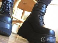 img 1 attached to Edgy And Bold: Demonia Women'S SHA52/BVL Boots For A Head-Turning Look review by April Smith
