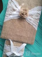 img 1 attached to Burlap And Lace Rustic Wedding Guest Book With Silver Pen - 120 Lined Pages For Guests' Thoughts In Gift Box review by Stephen Doyle