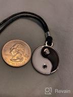 img 1 attached to Stylish BlueRica Yin Yang Pendant on Adjustable 🕉️ Black Rope Cord: Perfect Necklace for a Balanced Fashion Statement review by Brandon Mercado