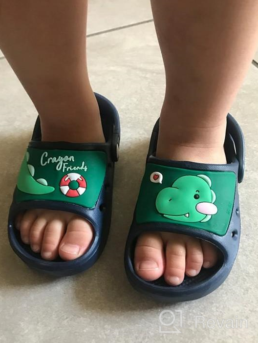 img 1 attached to 👦 SMajong Kids' Lightweight Garden Clogs | Boys & Girls Open Toe Beach Pool Slides Sandals | Toddler Non-Slip Summer Slippers Water Shoes review by Tyler Munajj