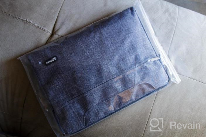 img 1 attached to Qishare Laptop Shoulder Bag: 11.6-12 Inch Multi-Functional Carrying Case For Microsoft Surface Pro & MacBook Air (Gray Lines) review by Jason Pruett