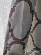 img 1 attached to Off White & Navy Thermal Insulated Room Darkening Curtains - Melodieux Moroccan Fashion Grommet 52X84 Inch (1 Panel) review by Hassan Barrera