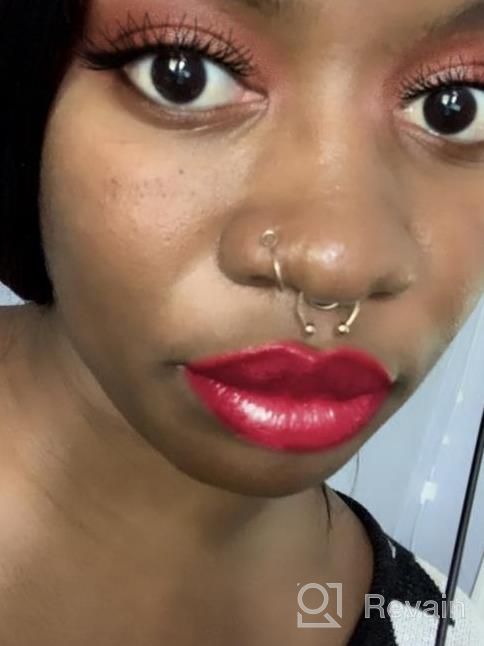 img 1 attached to Faux Nose Rings, Fake Septum Piercing & Lip Ring For Women - MODRSA Collection review by Ashley Grant