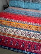 картинка 1 прикреплена к отзыву 🌸 FlySheep Colorful Boho Quilt Set: Bohemian Butterfly Pink n Blue Floral Bedspread/Coverlet for Summer - 92x90 inches от Patrick Gibb