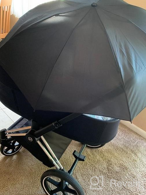 img 1 attached to Compact And Durable Teflon Coated Blue Travel Umbrella: Lightweight, Windproof, And Easy To Use For Men And Women review by Rashid Summers