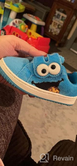 img 1 attached to Sesame Street Elastic Adjustable Boys' Sneakers: Comfy and Stylish Footwear for Kids review by Robert Aan