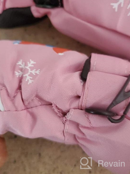 img 1 attached to 🧤 Waterproof Toddler Winter Mittens for Baby Boy and Girl - Warm Fleece Ski Gloves for Cold Weather review by Troy Coskillas