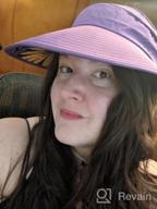 img 1 attached to HINDAWI Sun Hats For Women Wide Brim UV Protection Summer Beach Packable Visor review by David Cash