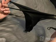 img 1 attached to Get Beach-Ready With ETAOLINE'S Solid G-String Thong Bikini Bottoms For Women review by Derrick Shaw