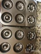 img 1 attached to Nonstick 12-Cavity Donut Baking Pan By Beasea, Carbon Steel Mini Donut Mold For Bagels And Baking Tray - Ideal Donut Mold For Homemade Doughnuts And Pastries review by James Hounds