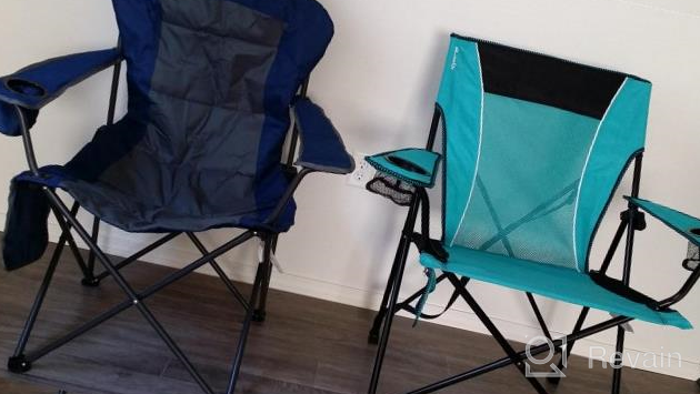 img 1 attached to Kijaro Dual Lock Folding Camping Chair - Experience Outdoor Comfort With A Multifunctional Sports And Lawn Chair - Dual Lock System Secures Sitting Or Pack-And-Go Positioning review by Leo Black