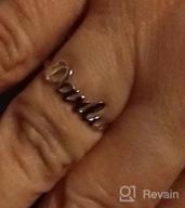 img 1 attached to Woman'S Custom Name Ring: Personalize With 1-3 Children'S Names, Dainty Sterling Silver Statement Jewelry For Mother'S Day, Birthday, Or Anniversary Gifts review by Corey Holloway