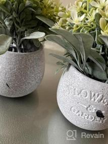 img 5 attached to 2 Pack Mini Potted Eucalyptus Artificial Plants - 5.9” X 7.9” For Home, Office, Desk Decor