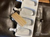 img 1 attached to Premium Silicone Popsicle Makers With 8 Cavities, Includes 50 Wooden Sticks - Homankit Ice Pop Mold Set For Easy Homemade Ice Cream Bars review by Nuntawat Bridges