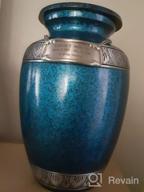 img 1 attached to Personalized Blue Extra Large Funeral Urn For Your Beloved Companion'S Cremation Needs review by Kenneth Broszko