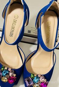 img 5 attached to Пара хрустальных зажимов для обуви Ruihfas: элегантное украшение со стразами для женских туфель на высоком каблуке