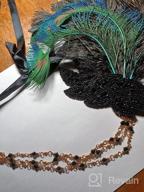 img 1 attached to 1920S Flapper Headband Peacock Feather Gatsby Accessories For Women Sequined Showgirl Headpiece review by Josh Clifton