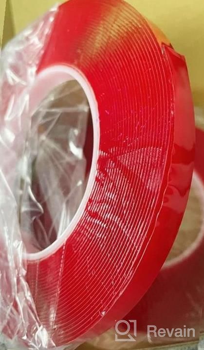 img 1 attached to Versatile And Strong 66Ft Clear Mounting Tape For DIY Projects And Home Decor - Water-Resistant And Removable Double Sided Adhesive Foam Tape For LED Lights, Photos, Carpets And More review by Rusty Smith