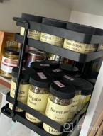 img 1 attached to Maximize Your Kitchen Space With Junyuan'S Double Pull Out Spice Rack Organizer - Fits Perfectly In Upper Cabinets And Pantry Closets (6.25"-Double, Black) review by Dave Butler