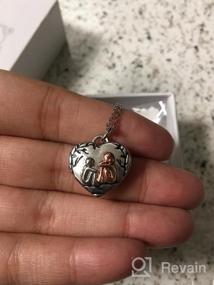 img 5 attached to Personalized Picture Necklace: 925 Sterling Silver Locket Pendant For Sisters And Best Friends, Customizable With Photos For Friendship, Memory And Gift