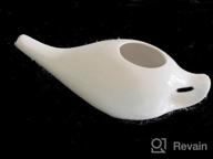 img 1 attached to Premium Handcrafted Ceramic Neti Pot - 225 Ml. White Color Nose Cleaner For Sinus Relief, Dishwasher Safe review by Eric Rose