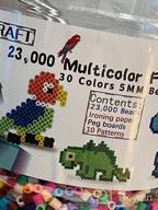 img 1 attached to Inscraft 23,000Pc Fuse Beads Kit For Kids Crafts - 30 Colors Iron Beads Set W/ 3 Pegboards, 5 Ironing Papers & 10 Patterns - Multicolor 5Mm Melty Bead Bulk Refill Kit – Perfect Birthday Christmas Gift review by Eric Rodriguez