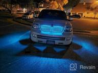 img 1 attached to OPT7 Aura PRO Bluetooth LED Lighting Kit For Grille - 24" Multi-Color Strips With SoundSync And App Control For IOS And Android - Waterproof Peel And Stick Design For Front Grill Valence review by David Nelson
