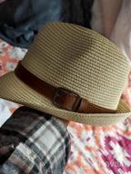 img 1 attached to Stylish Women'S Wide Brim Fedora Hat: Felt Panama Hat With Belt Buckle By Verabella review by Thong Pilla