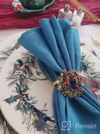 img 1 attached to 6-Pack Christmas Wreath Napkin Rings - Perfect For Holiday Table Settings, Weddings & Receptions! review by Sarah Cannella
