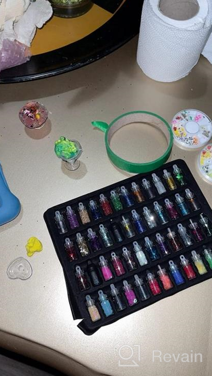 img 1 attached to DIY Slime Making Kit For Kids Age 5+ - 126 Pcs Ultimate Fluffy Slime Supplies With 28 Crystal Slimes, 2 Glow In The Dark Powders & 48 Glitter Jars - Birthday Gift Idea review by Jeff Warne