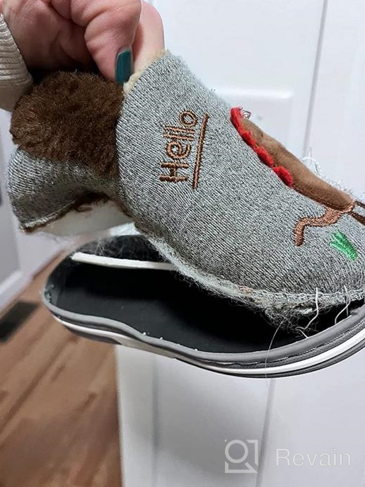 img 1 attached to 🦖 Dinosaur Slippers for Boys' Winter Bedroom - Comfortable Memory Shoes review by James Edwards