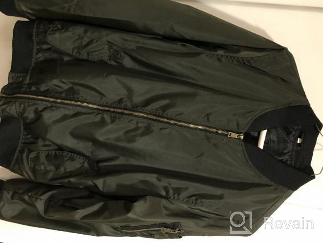 img 1 attached to Stay Stylish And Protected: Men'S Lightweight Bomber Windbreaker Jacket review by Sergio Guardado