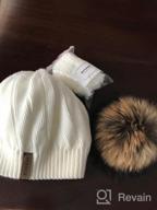 img 1 attached to Womens Winter Beanie Hat With Fur Pom Pom - Warm Knit Bobble Cap By FURTALK review by Jackie
