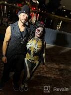 картинка 1 прикреплена к отзыву Spooky Chic: Fixmatti Women'S Long Sleeve Skull Print Jumpsuit For Halloween Parties от Tim Sterling