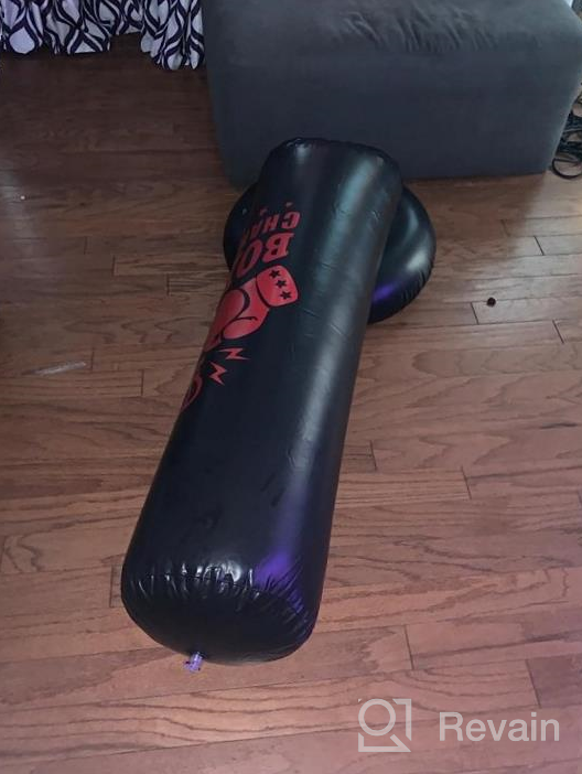 img 1 attached to 🥊 Ultimate Fun and Fitness with 63-Inch Inflatable Punching Bag for Kids and Gloves: Freestanding Bounce Back Boxing Bag Perfect for Karate, Taekwondo, and Kickboxing review by Kenny Donald