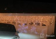 img 1 attached to Outdoor Christmas Snowfall LED Light Projector With Rotating Snowflakes - Waterproof White Snow Effect Spotlight For Patio, Garden, Halloween, Holiday Decoration. review by Wayne Espinoza