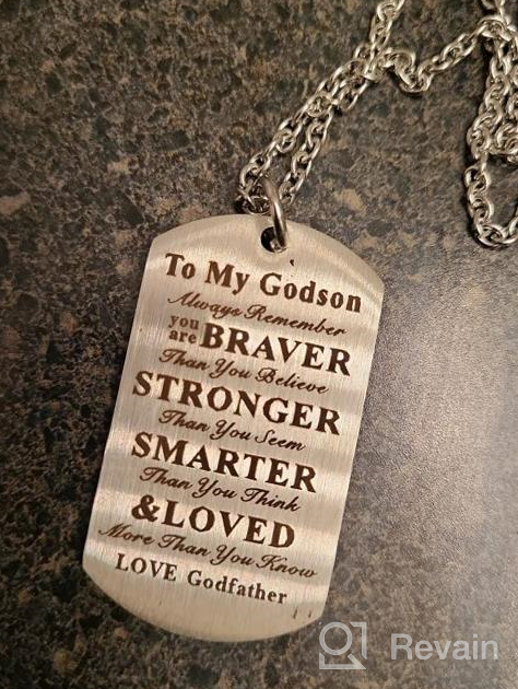 img 1 attached to Godparent Gift Jewelry Keychain Pendant Necklace for Godsons and Goddaughters - Kisseason Godfather Godmother Godparents review by Luis Mercado