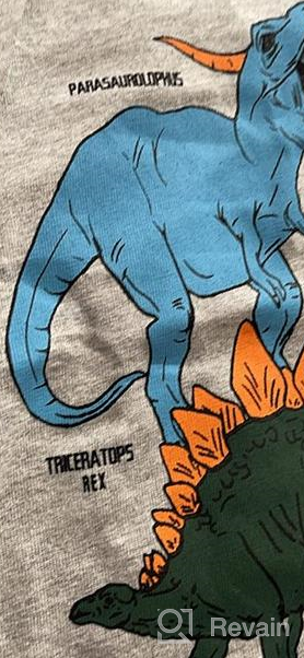 img 1 attached to 🦖 Adorable Toddler Dinosaur T-Shirt Set: 2 Pack Boys' Clothing Tops, Tees & Shirts review by Tony Buckley