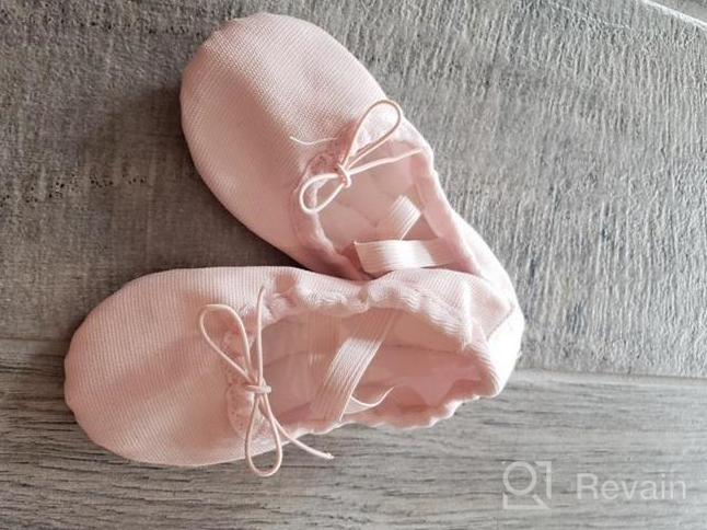 img 1 attached to RUQIJI Canvas Ballet Shoes: Perfect Fit Dance Shoes for Girls, Toddlers, Kids, and Women - Full Sole Ballet Slippers for Ballet Practice review by Darin Brooks