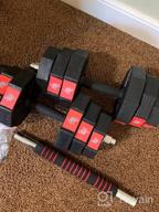 img 1 attached to LEADNOVO Adjustable Weights Dumbbells Barbell Set - 3 In 1 Home Fitness Weight Training For Men & Women review by Kelly Sadiq