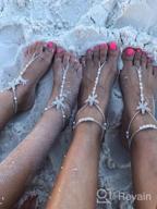 img 1 attached to 🌟 Sparkling Crystal Starfish Barefoot Sandals: Perfect Rhinestone Anklet for Flower Girls at Beach Weddings review by Lindsey Jones