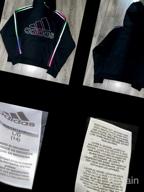 img 1 attached to 🏽 Multicolored 3-Stripes Fleece Pullover Hoodie for Girls by adidas review by Beth Henderson