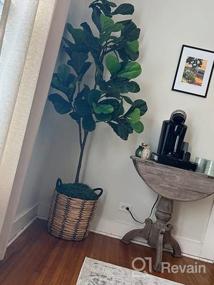 img 8 attached to 2 упаковки высотой 6 футов, искусственный лист фигового дерева с 86 декоративными искусственными листьями для домашнего офиса, гостиной, ванной комнаты, угловой декор в помещении - VIAGDO