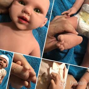 img 5 attached to Реалистичная 19-дюймовая полностью силиконовая кукла IVITA - мягкие куклы для новорожденных девочек для реалистичных игр