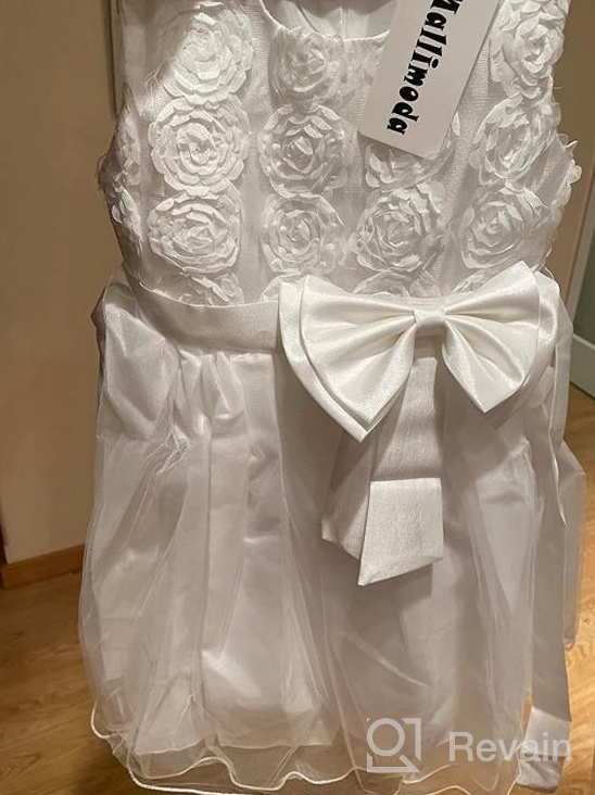 img 1 attached to Stunning Mallimoda Lace Tulle Flower Princess 👗 Wedding Dress – Perfect for Toddler and Baby Girl review by Robert Carter