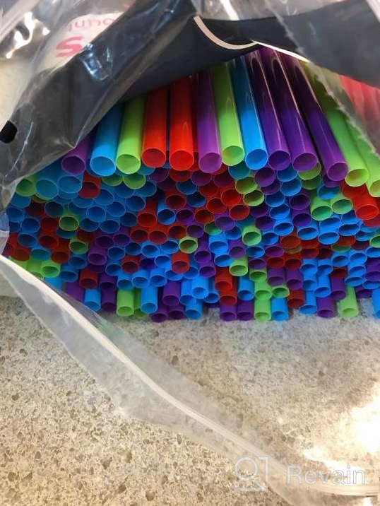 img 1 attached to 500 Count BPA-Free Black Plastic Disposable Drinking Straws By DuraHome (Pack Of 500) review by Dinero Bentz