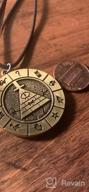 img 1 attached to Metallic Gold Bill Cipher Gravity Falls Wheel Pendant Necklace by OfficialOtaku - 0.7g Weight review by Chris Horton