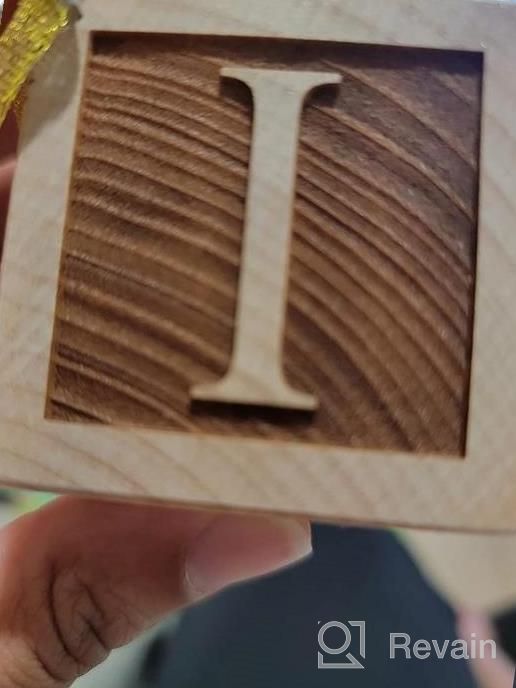 img 1 attached to Personalized Baby Block Wooden Keepsake Ornament 2022 Gift For Boy Or Girl - My First Babys Christmas Custom Engraved Newborn Infant Mom, Dad 1St Date By Glitzby review by Lee Wilson