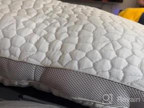 img 7 attached to EASELAND Cooling Bed Pillows [Queen Size Set of 2] - Мягкие роскошные отельные подушки со складками для сна, высококачественный бамбуковый вискоза и охлаждающая ткань
